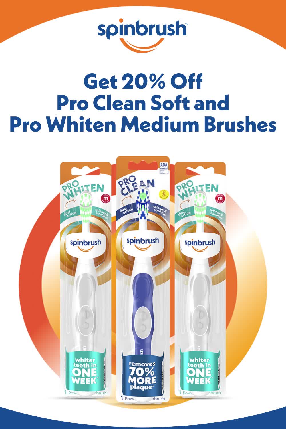 Top hygiene tip: Get 20% off select Spinbrush toothbrushes